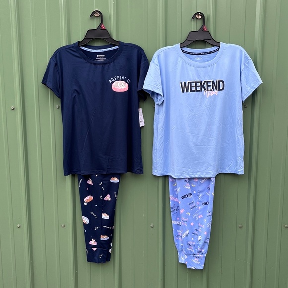 Women’s Ultra Soft Short Sleeve Pajama Lounge Sleep 2, 2-Piece Sets Size S - Picture 1 of 14